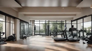 a well-lit, modern hotel gym features pristine exercise equipment and polished flooring, highlighting the importance of effective maintenance for an inviting fitness environment.